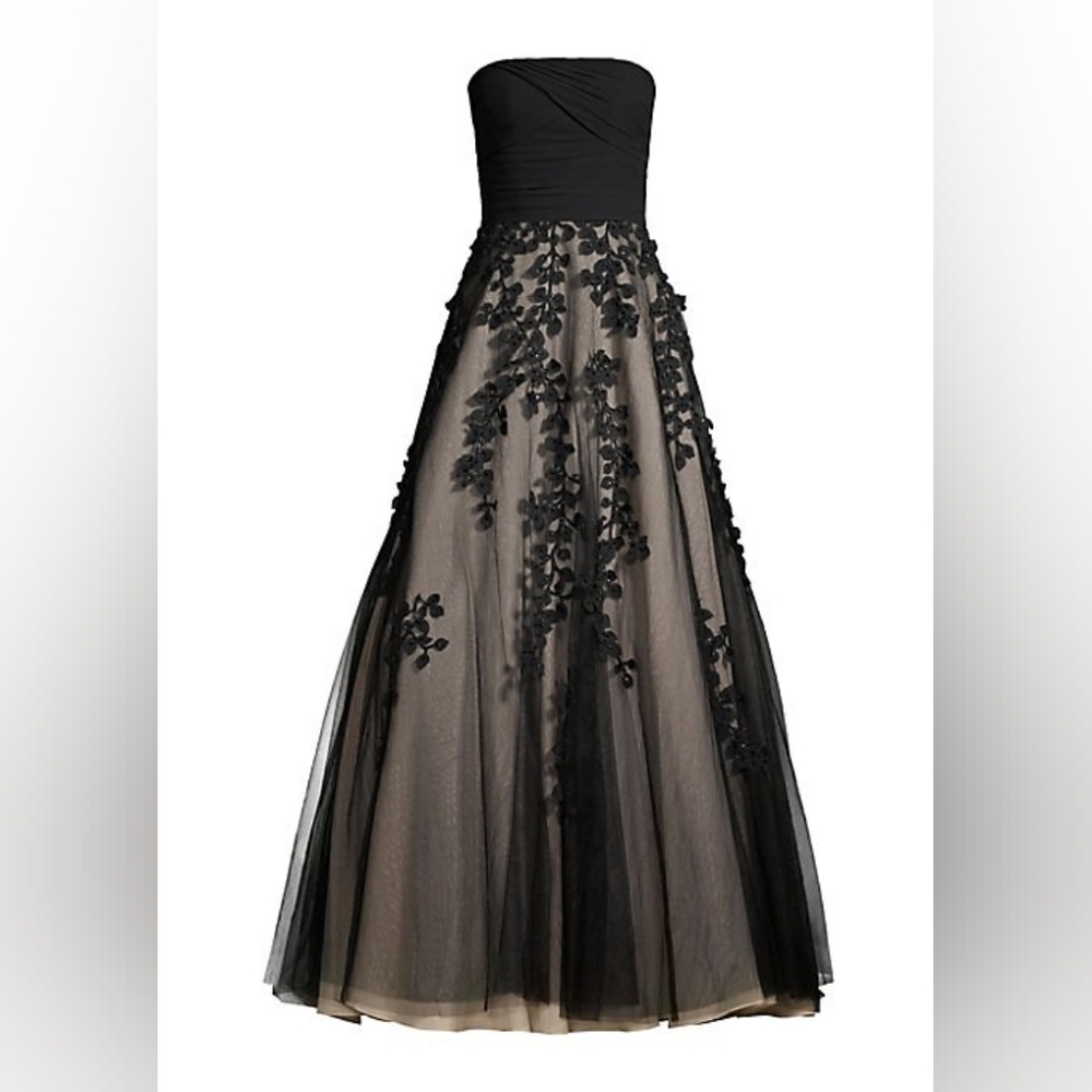 Basix Black Label Strapless Gown Dress Size 8 - Picture 2 of 16